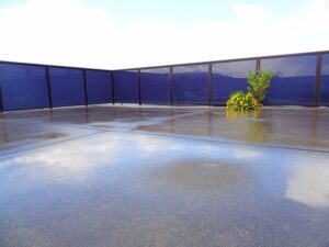 屋上テラスの防水床面